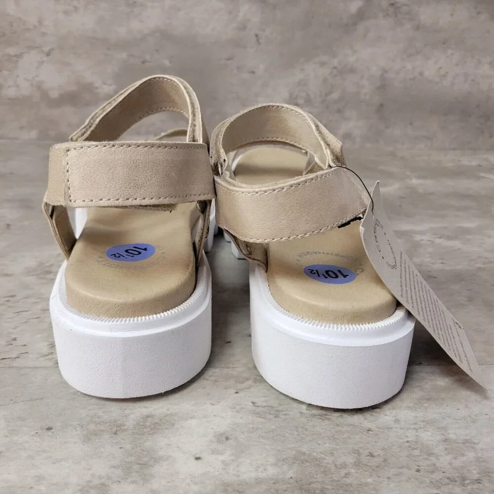 Ca'Shott Caalison Chunky Sandal Womens Size 10.5 Tan Leather Coopenhagen‎ New